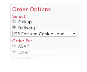 sample online order option display image