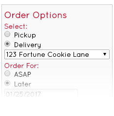 sample online order option display image