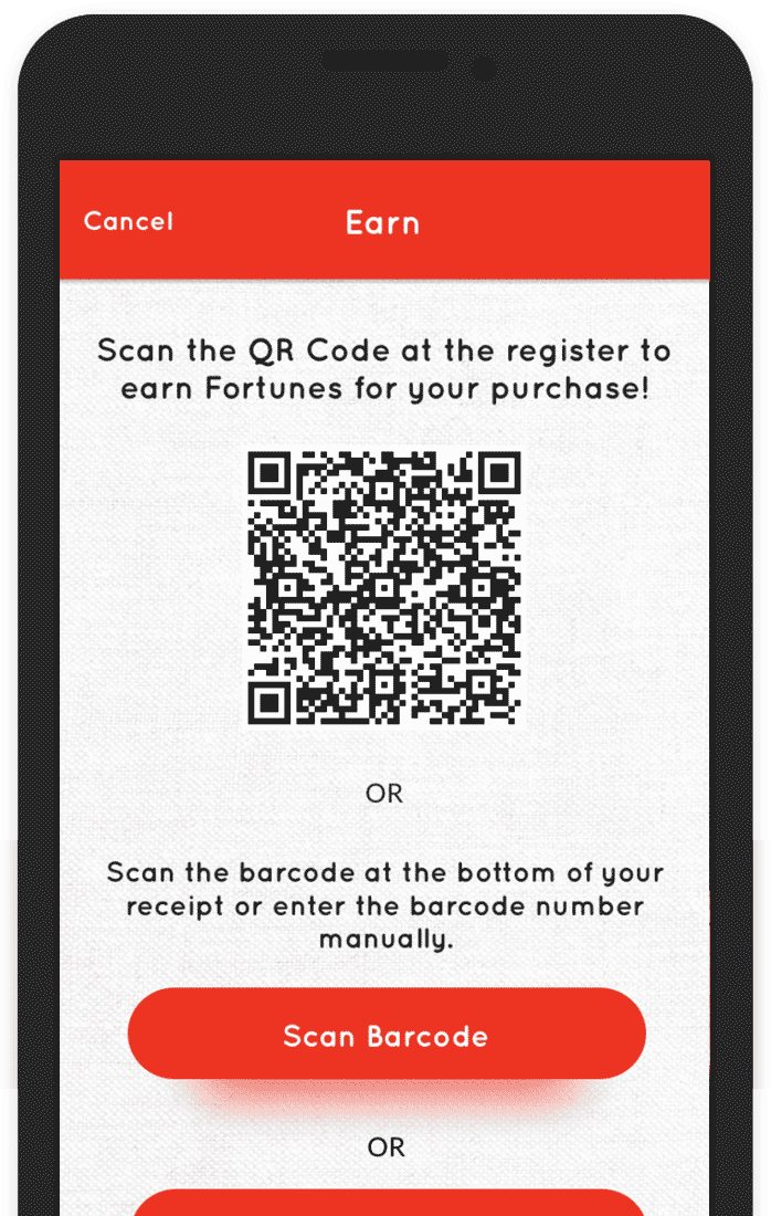 Scan to earn fortunes